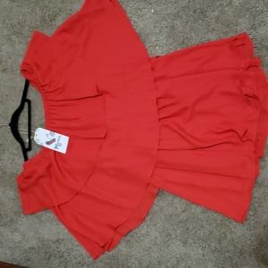 EUC mumu romper red